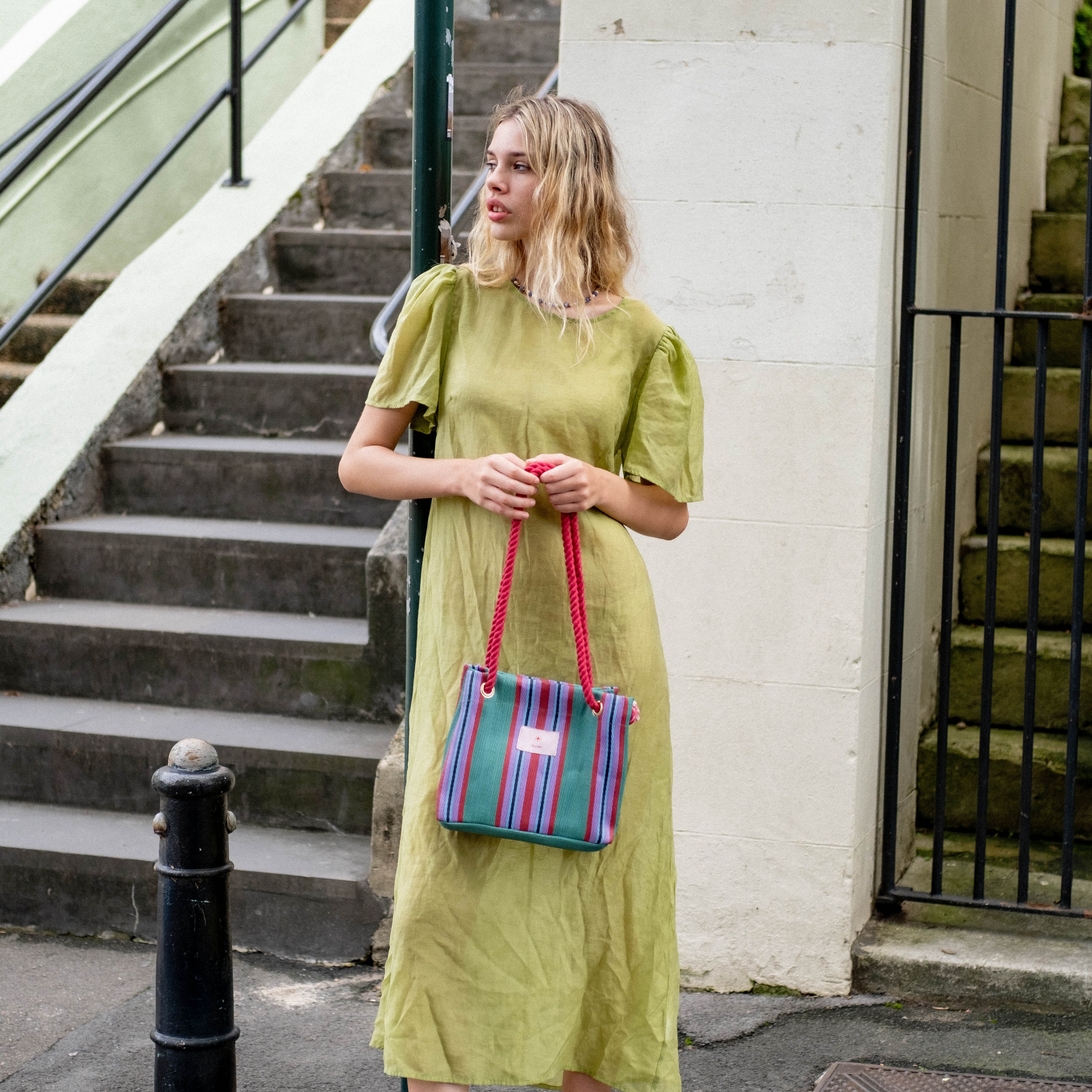 Teal Rope Bag