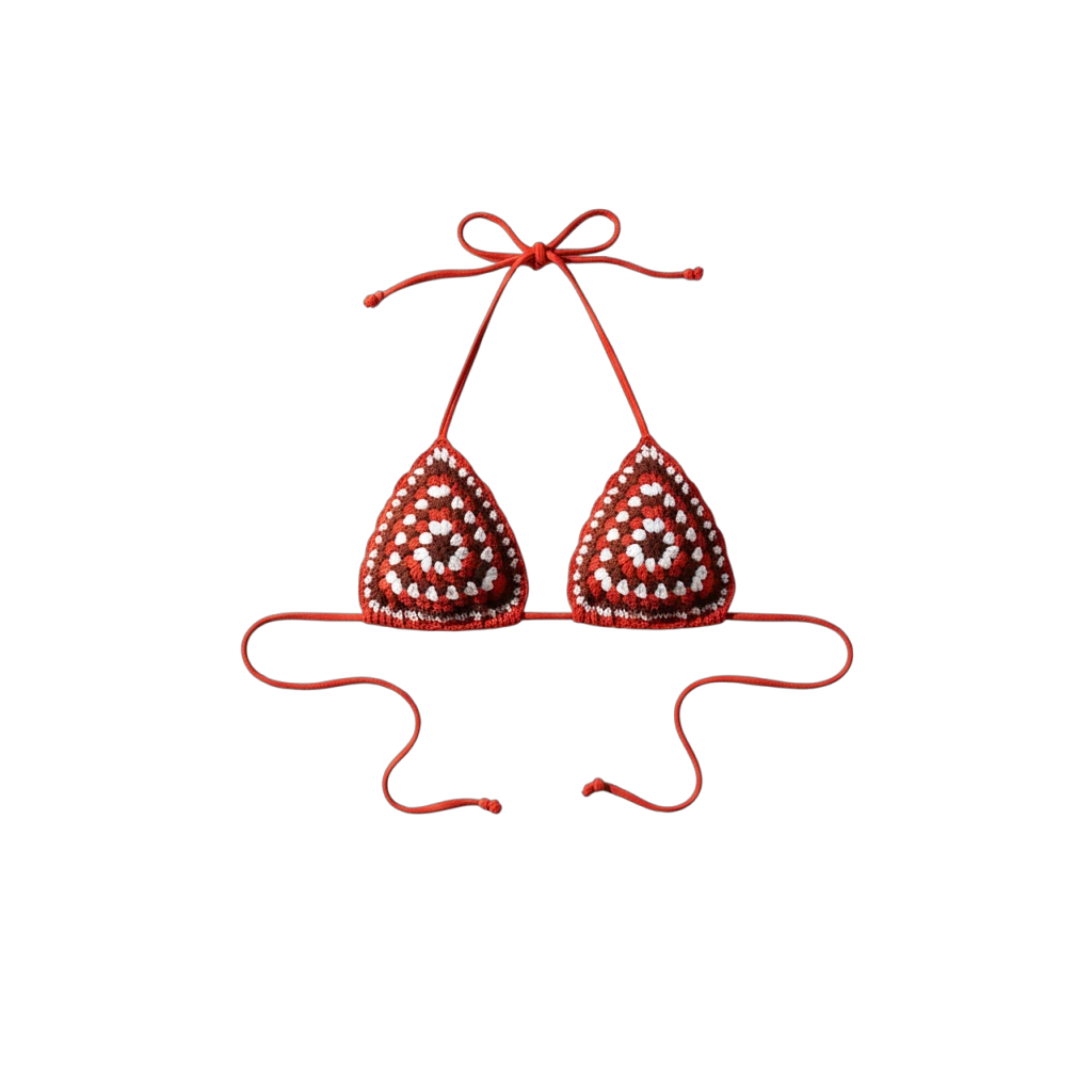 Garnet Grannysquare  Bikini Top