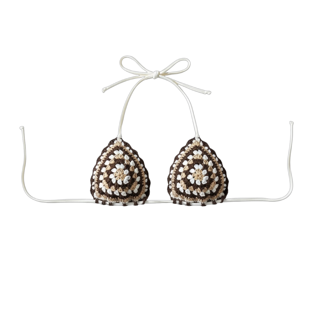 Grannysquare Crochet Bikini Top