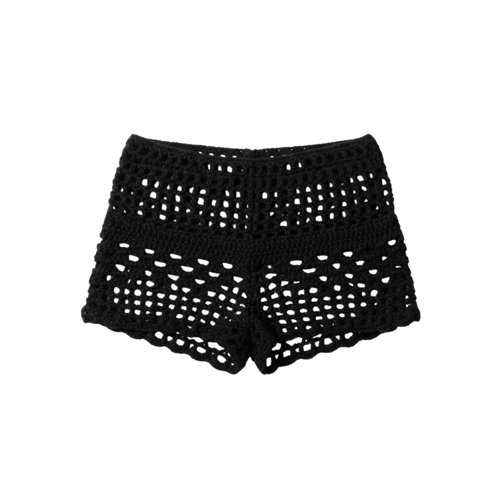 Ink Minq Crochet Shorts