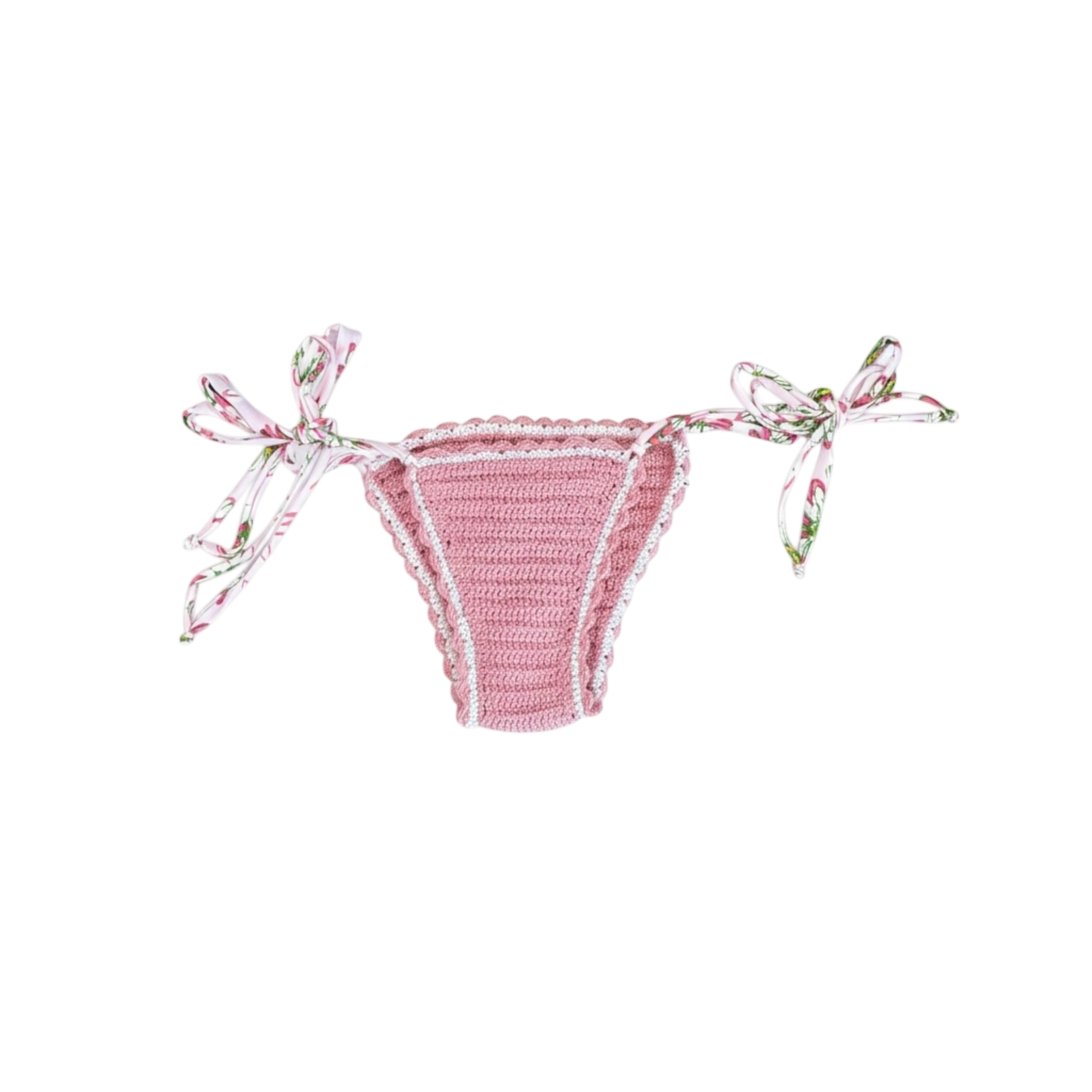 Powder Pink Tie Bikini Bottom