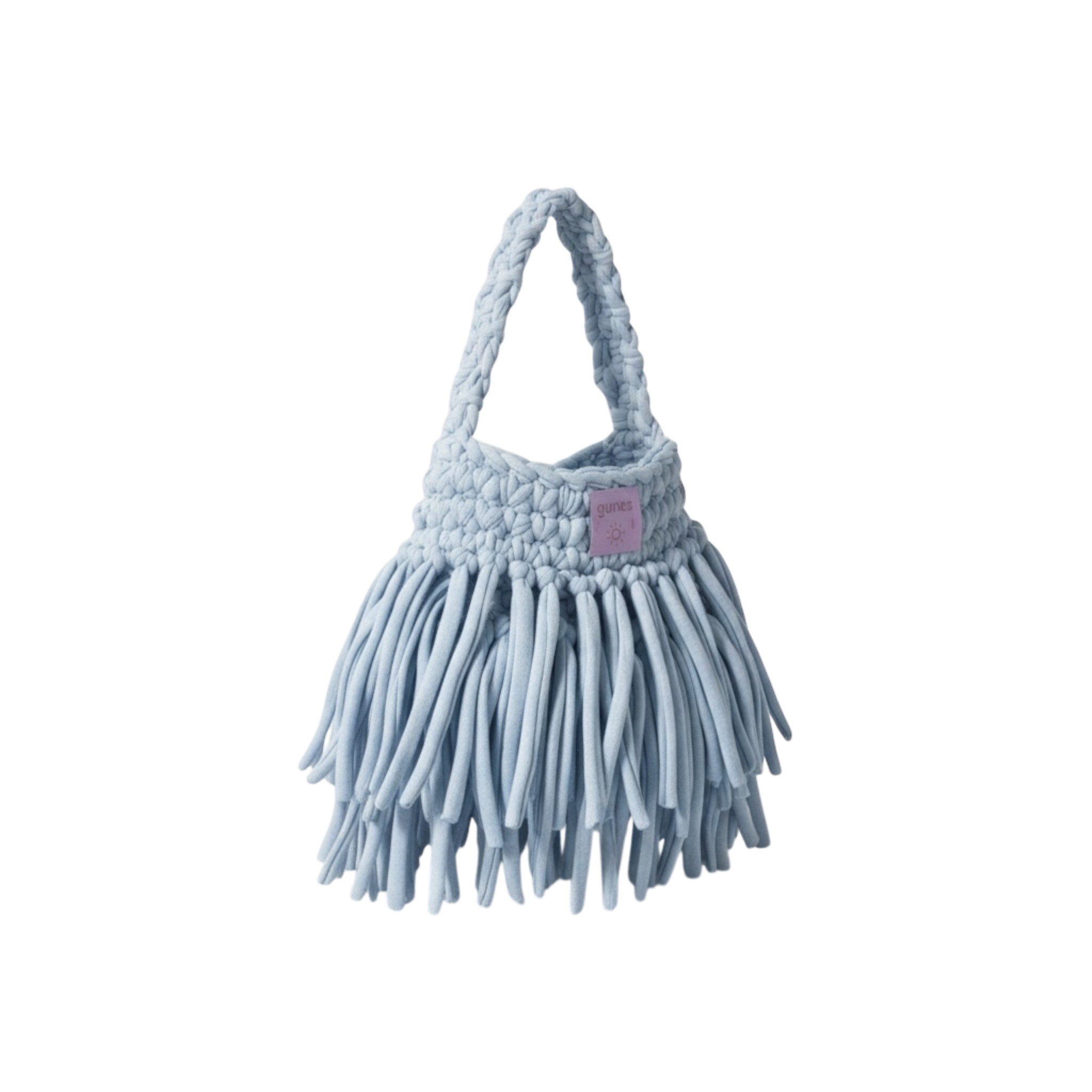 Cloud Blue Fringe Bag