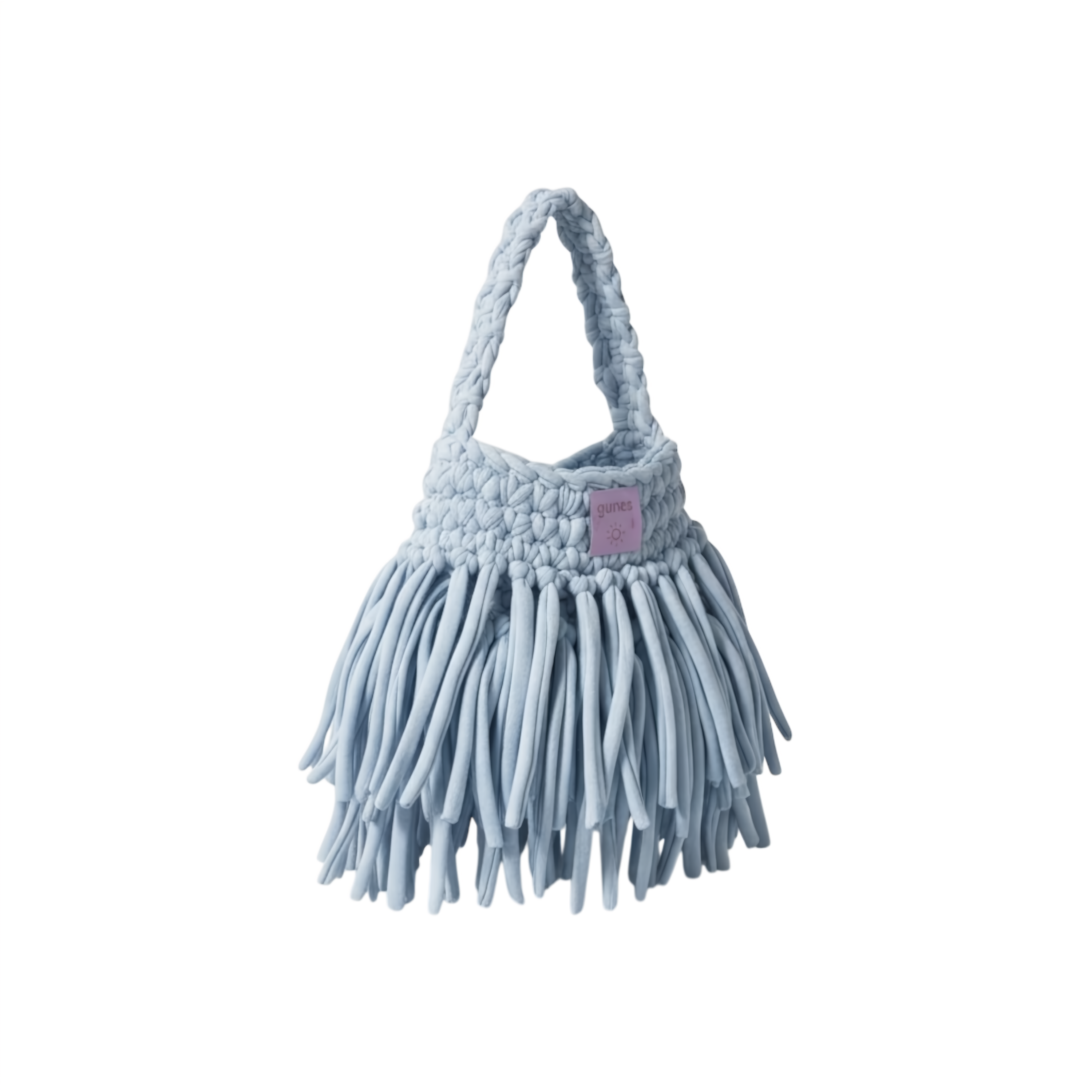 Cloud Blue Fringe Bag