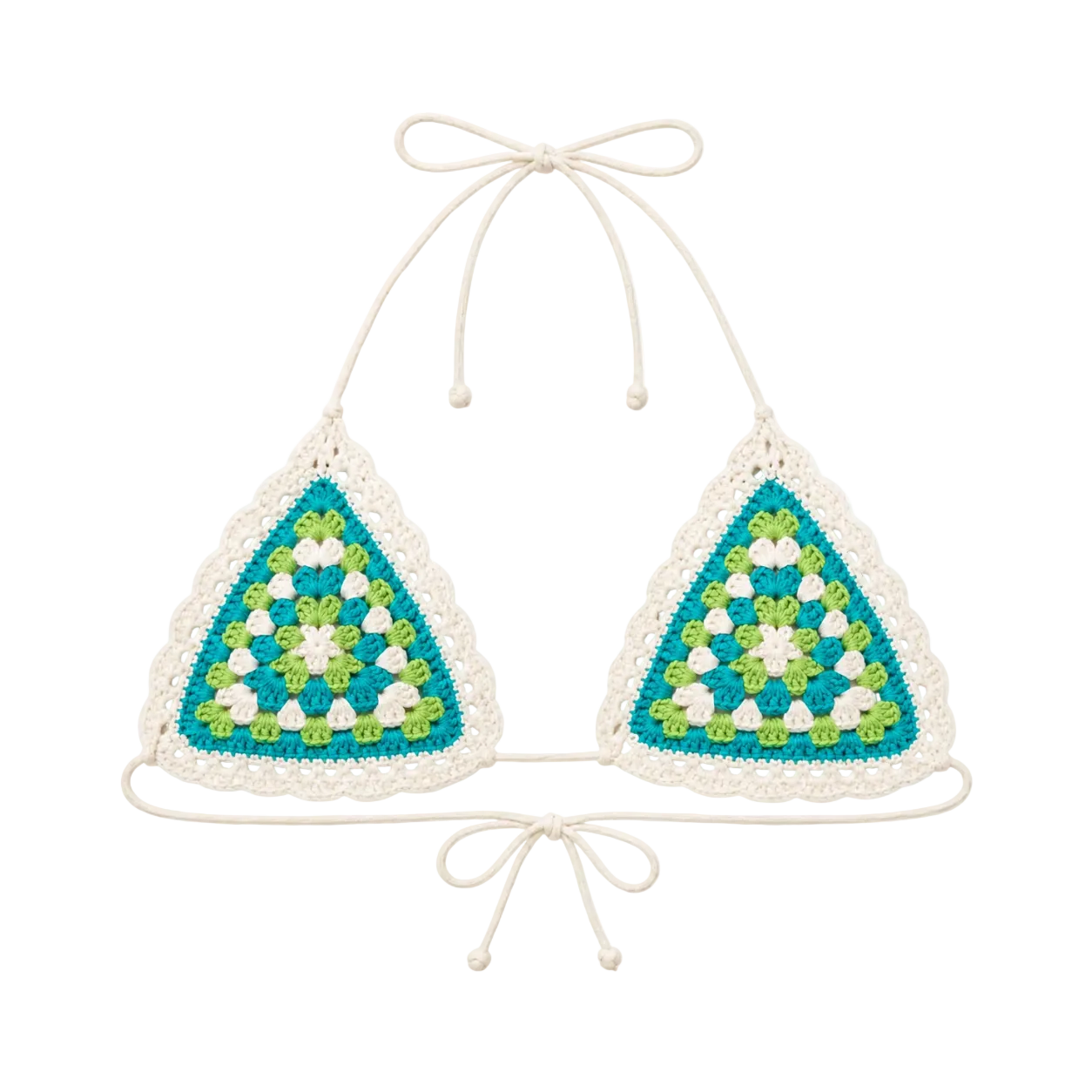 Granny Square Triangle Bikini Top