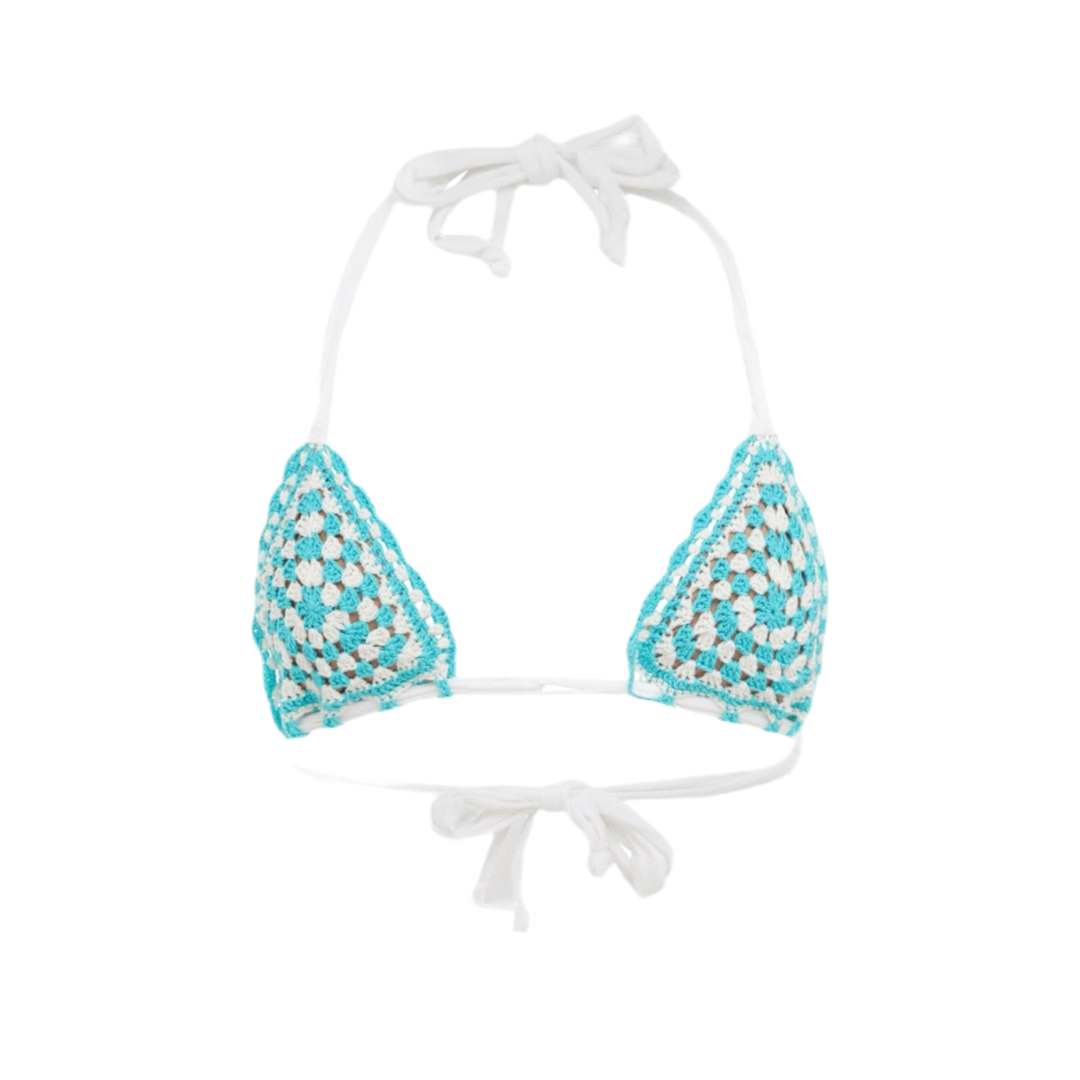 GRANNYSQUARE CROCHET BIKINI TOP