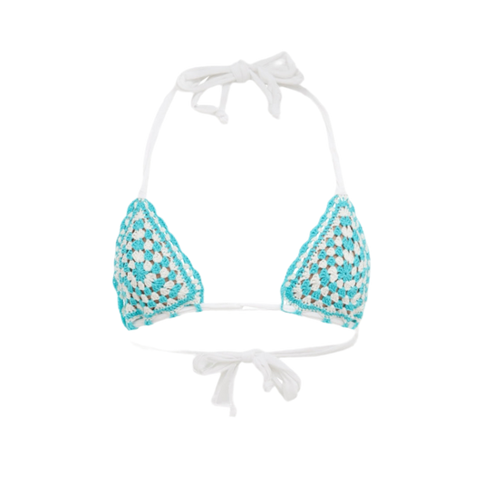 GRANNYSQUARE CROCHET BIKINI TOP