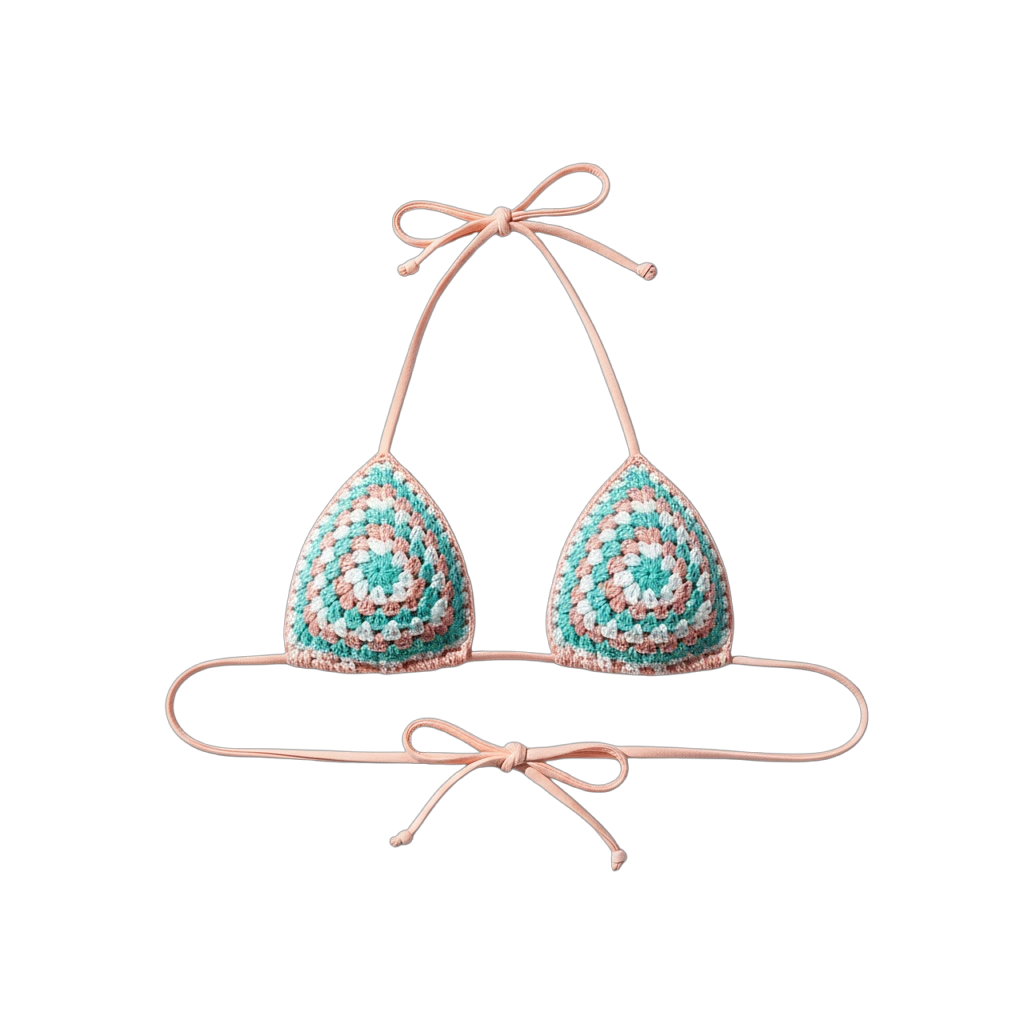 Opal Sky Grannysquare  Bikini Top