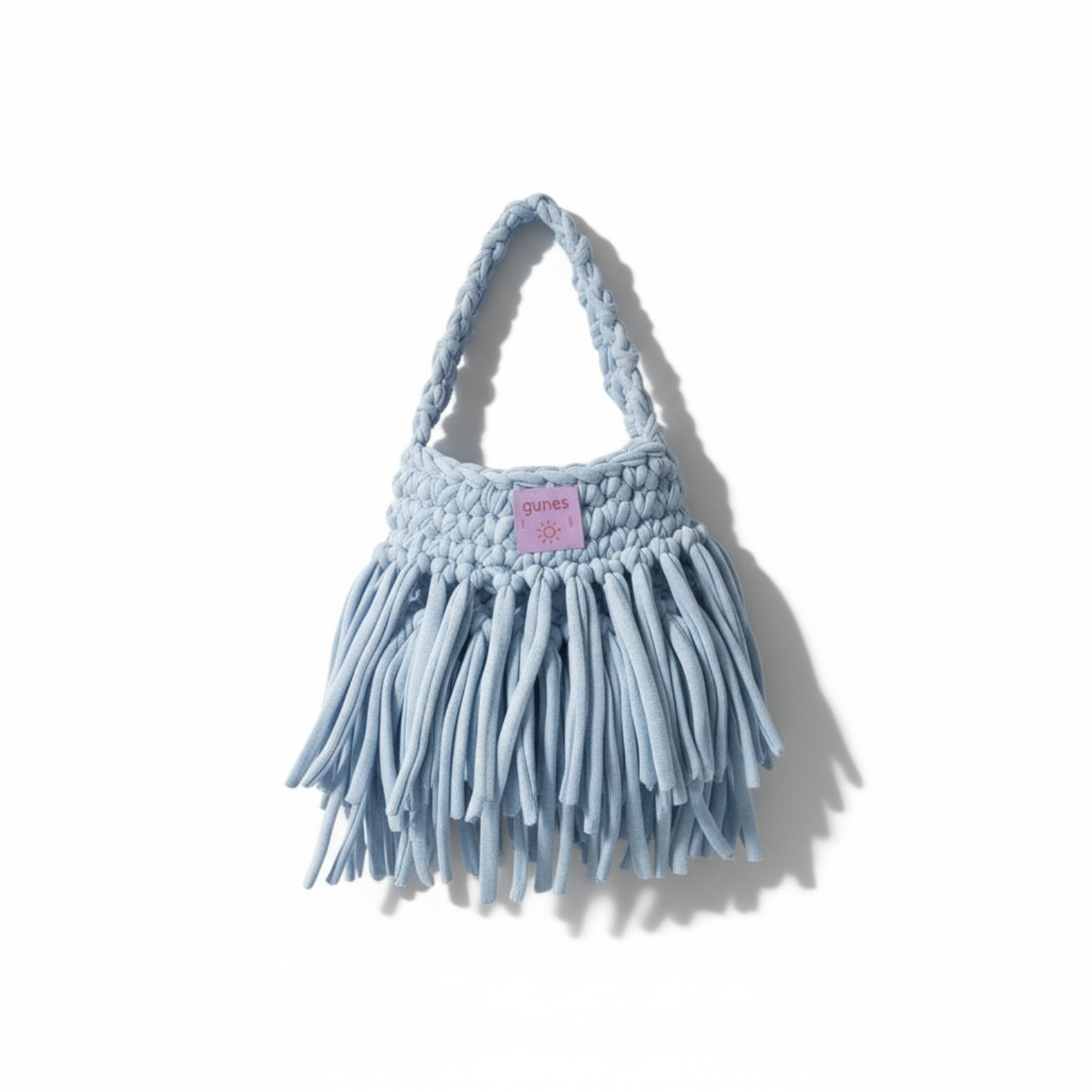 Cloud Blue Fringe Bag